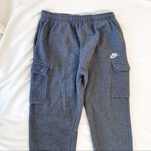 Nike deep grey fleece cargo sweatpants